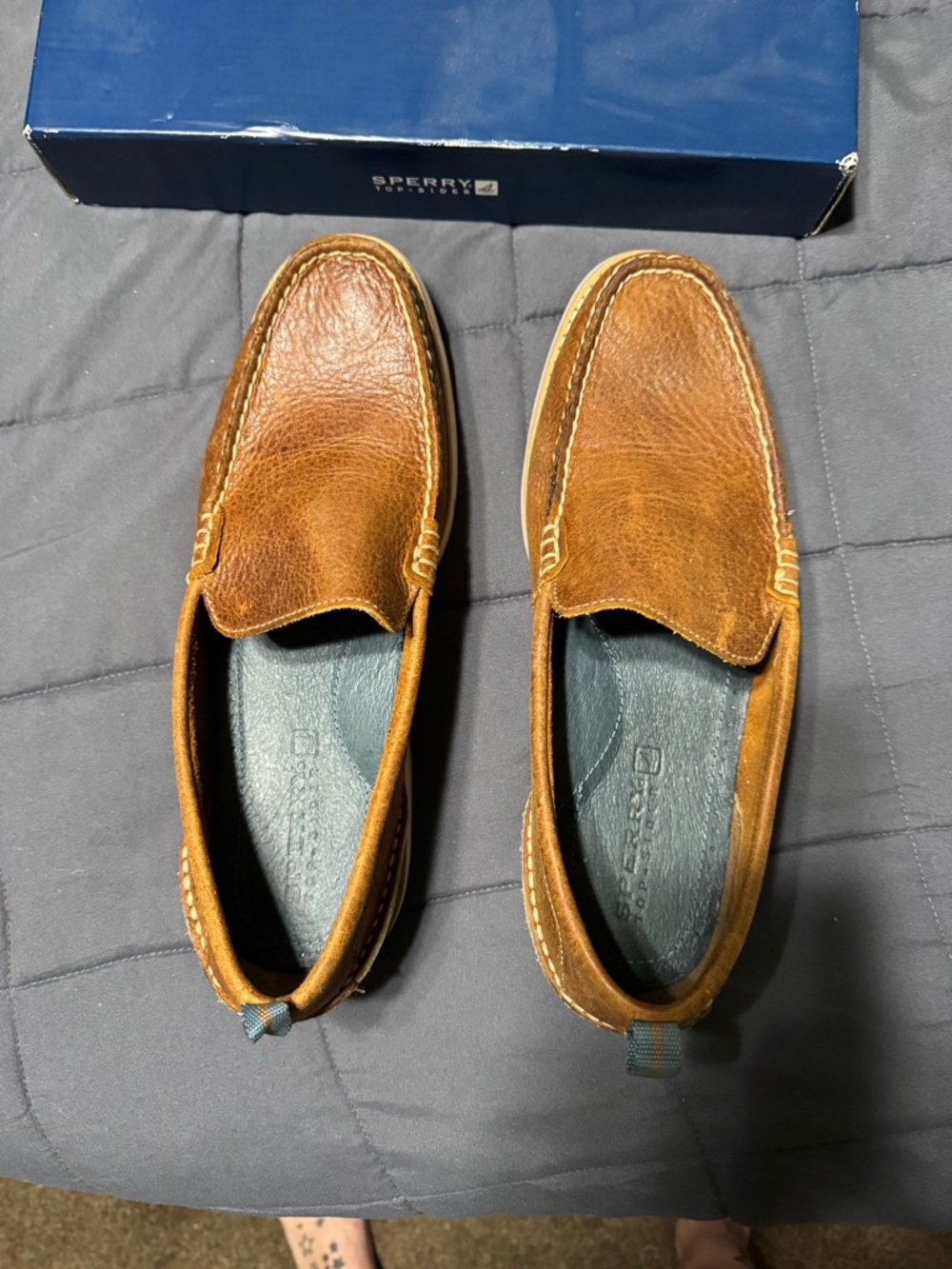 Sperry Brown Leather Slip-On Loafers